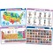 merka Placemats for Kids, 4 Pack Educational Placemat Mat for Dining Table, Non Slip, Washable Reusable, Learning US Presidents, Famous People, Periodic Table of Elements & USA Map v2
